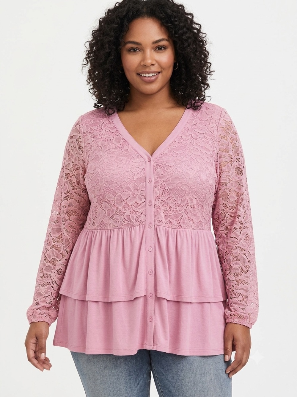 torrid Super Soft Knit Top in Dusty Rose